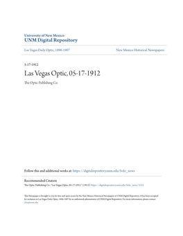 Las Vegas Optic, 05-17-1912 the Optic Publishing Co