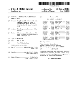 (12) United States Patent (10) Patent No.: US 6,534,184 B2 Knasiak Et Al