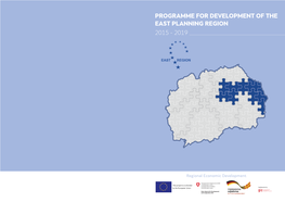 Programme for Development of the East Planning Region 2015 - 2019