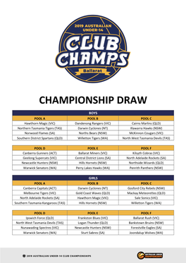 Championship Draw