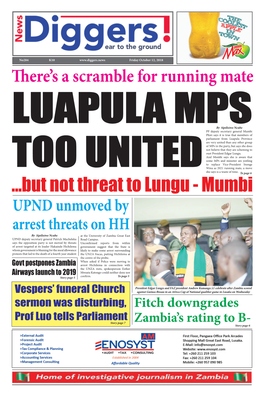 But Not Threat to Lungu