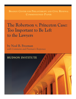 COMMISSIONED PAPER: the Robertson V