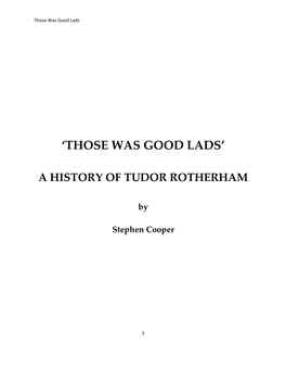 Plague in Tudor Rotherham 3