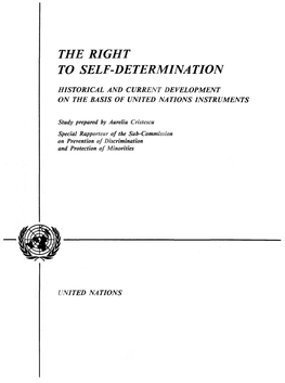 The Right to Self-Determination