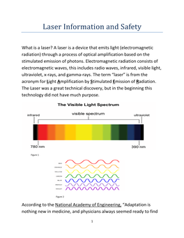 Laser Information and Safety