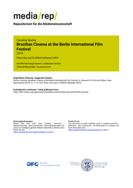 Brazilian Cinema at the Berlin International Film Festival 2019