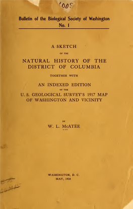 A Sketch of the Natural History of the District of Columbia Together With