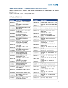 18 MESES SIN INTERESES + 3 MENSUALIDADES DE AHORRO DIRECTO Beneficio Visible Hasta Pagos Al Seleccionar Como Método De Pago Tarjeta De Crédito Participante