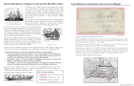 From Montreal to the Pacific Coast by Canoe Brigade Special Mail Routes