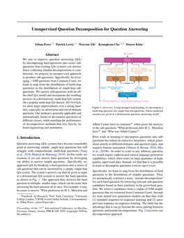 Unsupervised Question Decomposition for Question Answering