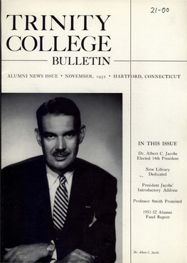 Trinity College Bulletin, November 1952