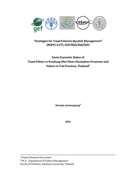 “Strategies for Trawl Fisheries Bycatch Management” (REBYC-II CTI; GCP/RAS/269/GFF)