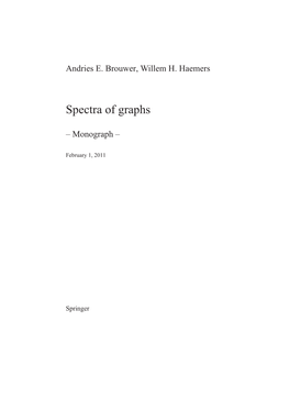 Spectra of Graphs