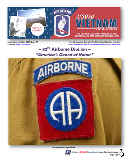 Airborne Division ~ “America’S Guard of Honor”
