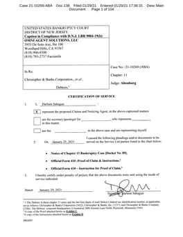 Case 21-10269-ABA Doc 138 Filed 01/29/21