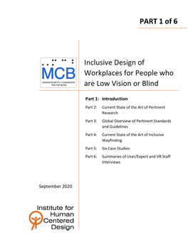 MCB Combined Inclusive Design Report