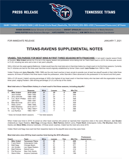 Titans-Ravens Supplemental Notes