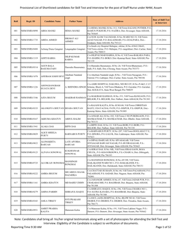 Provisional List of Shortlisted Candidates for Skill Test and Interview for the Post of Staff Nurse Under NHM, Assam