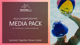 MEDIA PACK 20 - 25 February | Melbourne2020.Org