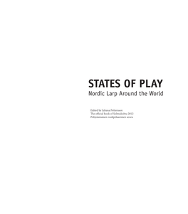 STATES of PLAY Nordic Larp Around the World