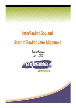 Interpacket Gap and Start of Packet Lane Alignment