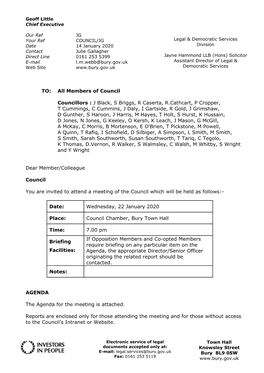 (Public Pack)Agenda Document for Council, 22/01/2020 19:00