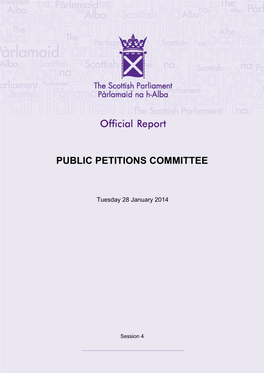 Public Petitions Committee Official Report 28 Jan 2014