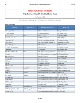 2019 Business Licenses 2019-12-18.Xlsx