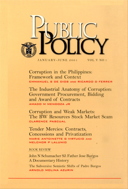 Framework and Context the Industrial Anatomy of Corruption