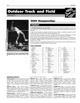 Outdoor Track and Field DIVISION I