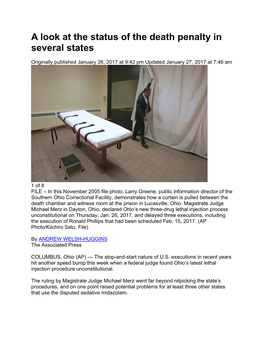 A Look at the Status of the Death Penalty in Several States