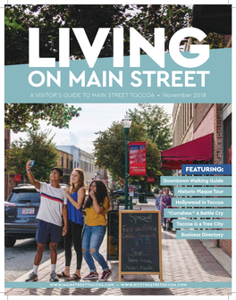 ON MAIN STREET a VISITOR’S GUIDE to MAIN STREET TOCCOA • November 2018