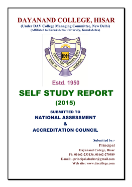 Self Study Report (2015)