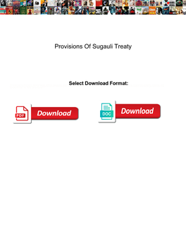 Provisions of Sugauli Treaty