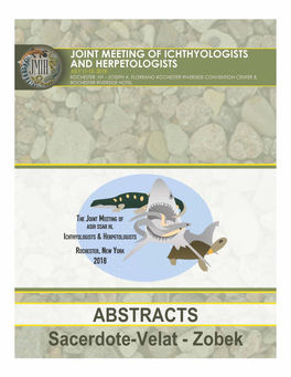 ABSTRACTS Sacerdote-Velat - Zobek 394 Herpetology Conservation III, Highland C, Sunday 15 July 2018