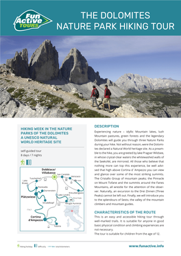 The Dolomites Nature Park Hiking Tour