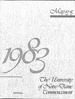 1983-05-15 University of Notre Dame Commencement Program