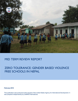 Zero Tolerance: Gender Based Violence Free Schools in Nepal
