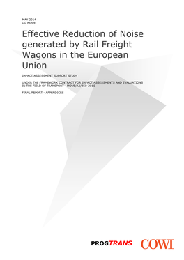 Effective Reduction of Noise Generated by Rail Freight Wagons in the European Union