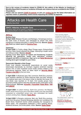Attacks on Health Care