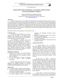 Groundwater Potential of Karha River Basin for Watershed Design