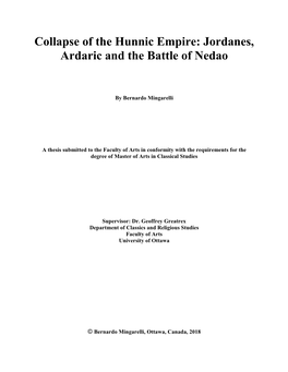 Collapse of the Hunnic Empire: Jordanes, Ardaric and the Battle of Nedao