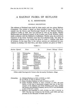 A Railway Flora of Rutland