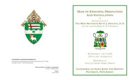 Mass of Episcopal Ordination and Installation of His Excellency the Most Reverend Kevin J