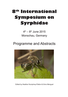 8Th International Symposium on Syrphidae