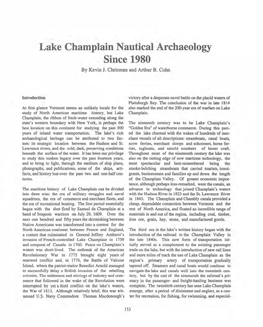 Lake Champlain Nautical Archaeology Since 1980 by Kevin J