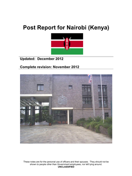 Nairobi Post Report