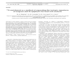 Enrichment As a Method of Separating the Isotopic Signatures of Seagrass and Its Epiphytes for Food Web Analysis