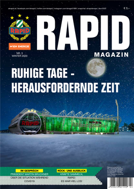 Winter 2020 Ruhige Tage - Herausfordernde Zeit