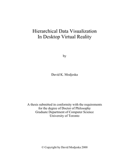 Hierarchical Data Visualization in Desktop Virtual Reality